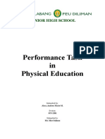 Performance Task in Physical Education: Abas, Andrea Marie M