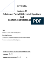 Lecture 23separation of Variables Solution of PDE