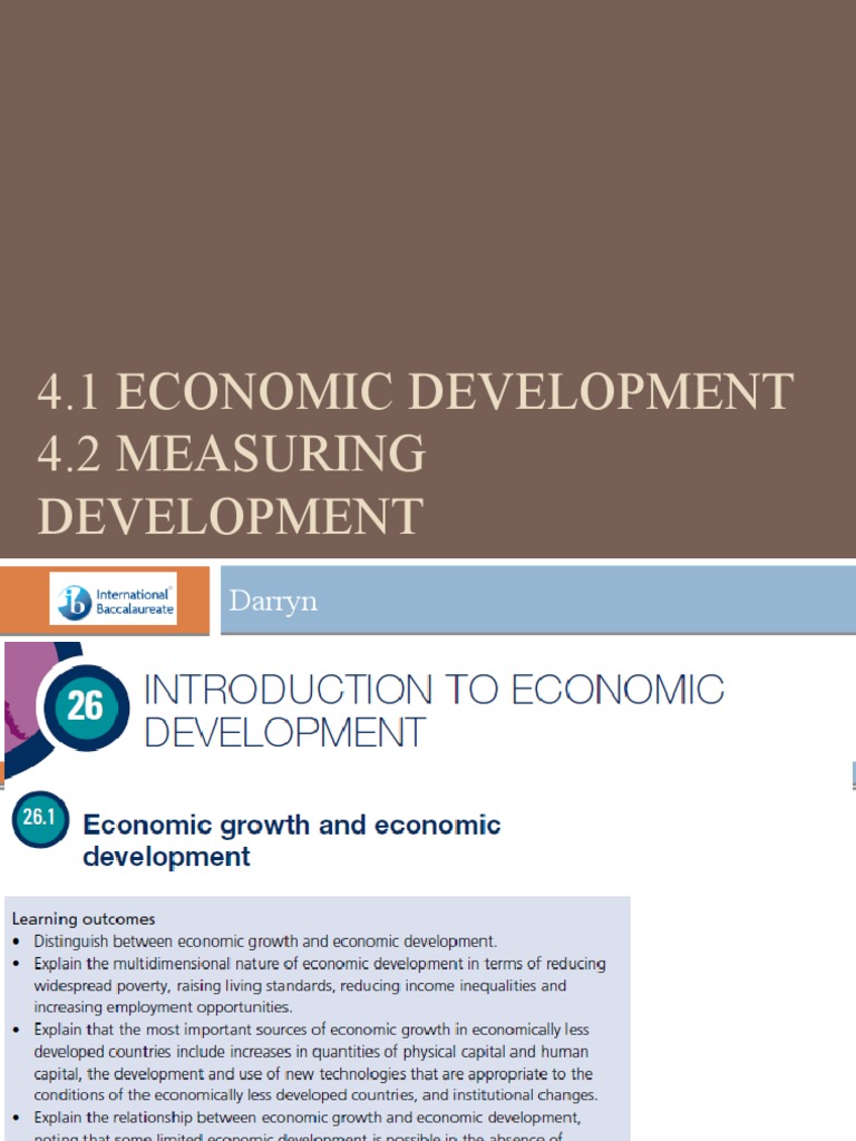 Measuring Economic Development Factors | PDF | Gross Domestic Product ...