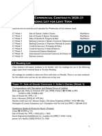 LSE LL202 Commercial Contracts 2020-21 Reading List