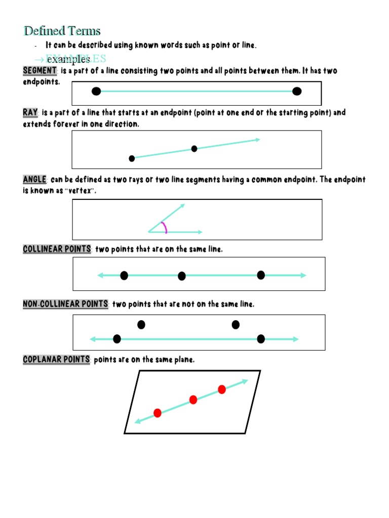 Defined Terms PDF Triangle Line (Geometry)
