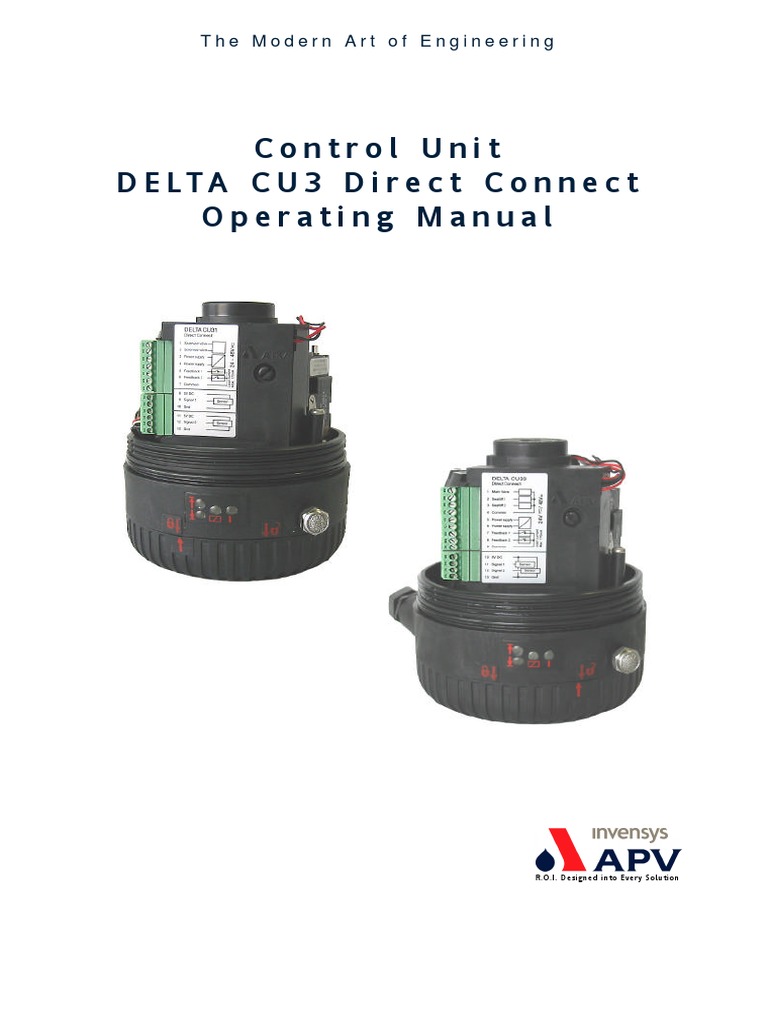 Control Unit DELTA CU3 Direct Connect Operating Manual: The Modern Art of  Engineering, PDF, Power Supply