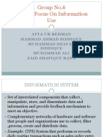 Group No.6 Current Focus On Information Use