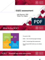The SQE2 Assessment: Julie Brannan, SRA Eileen Fry, Kaplan