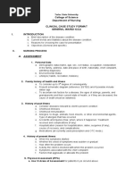 Clinical Case Study Format General Ward 1