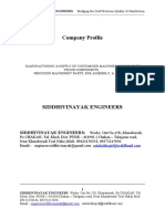Company Profile: Siddhivinayak Engineers