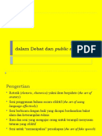 Retorika Dalam Debat Dan Public Speacking