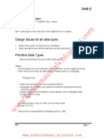 Unit-2: Design Issues For All Data Types