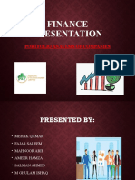 Finance Presentation: Portfolio Anaylsis of Companies