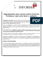 Agendamento para Vacina Contra Covid em Fortaleza