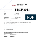BBCM3033: Mid Term Test