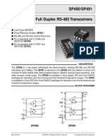 SP490/SP491 Full Duplex RS-485 Transceivers