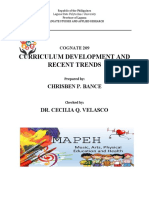 Curriculum Development and Recent Trends: Chrisben P. Bance