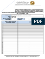 Daily Attendance Template Kinder Grade3