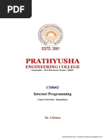 CS8651 Internet Programming (Downloaded From Annauniversityedu - Blogspot.com)