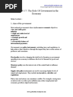 LESSON 17 - The Role of Government in The Economy