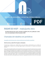 Radar Do NISP Maio- Junho 2021.