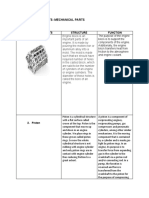 Specification Sheets-Mechanical Parts