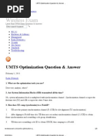 UMTS Optimization Question & Answer - Wireless Exam