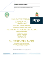 Amaravati Capital City - Foundation Ceremony - Invitation