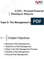 Topic 6 - The Management of Risk