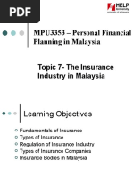 Topic 7 The Life Insurance Industry In Malaysia Adverse Selection Insurance Broker