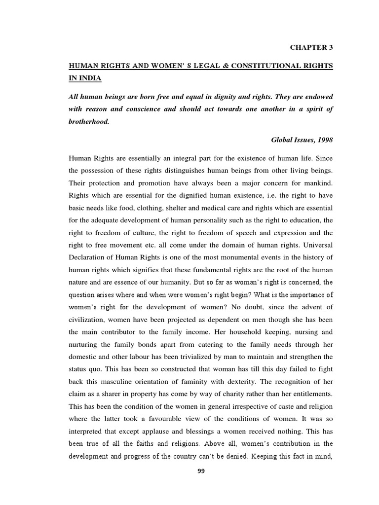 Human Rights and Women S Legal & Constitutional Rights in India PDF