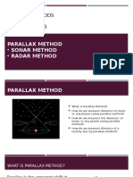 Various Methods of Length Measurements: Parallax Method