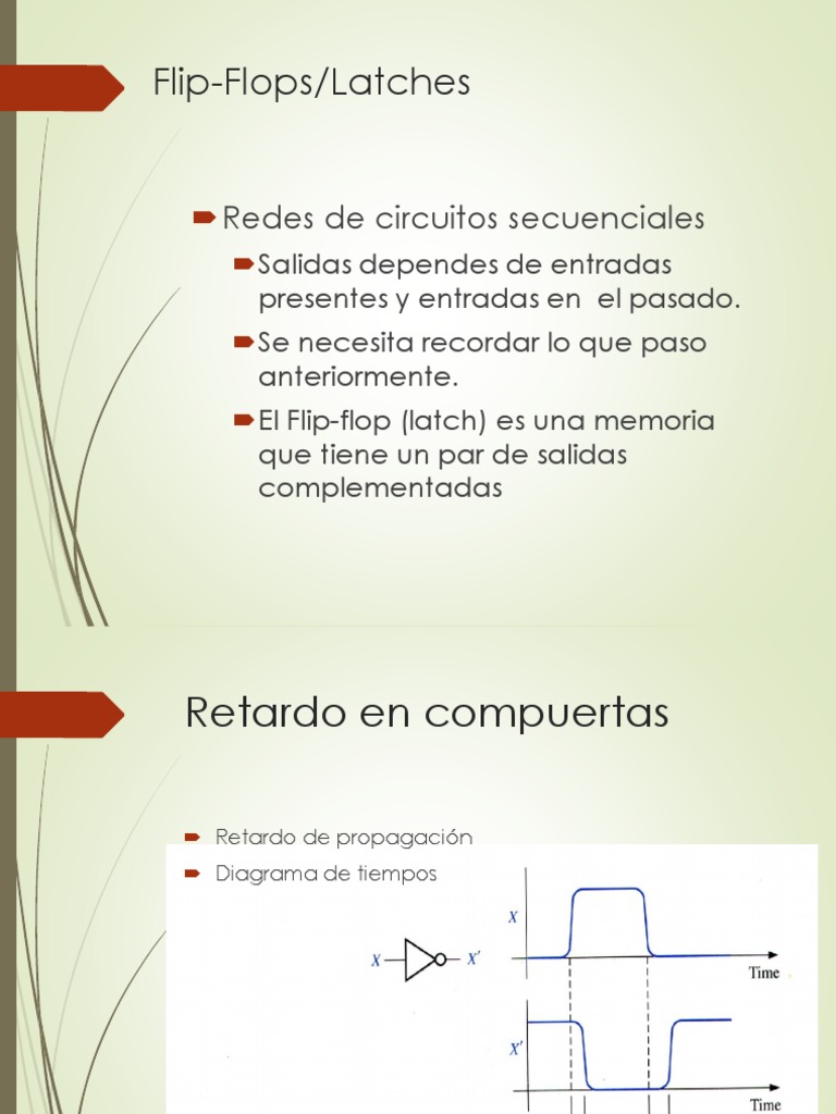 Latch y FlipFlop PDF Electrónica digital Circuitos electricos