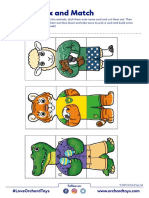 Mix and Match Activity Sheets