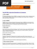 Top 50 SQL Question Answers