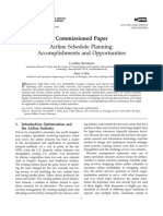 Commissioned Paper Airline Schedule Planning: Accomplishments and Opportunities