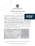 Certidão de registro civil brasileiro