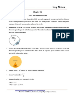 Key Notes: Chapter-12 Area Related To Circles