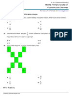 Middle-Primary-Grade 3,4 Fractions and Decimals: Choose Correct Answer(s) From The Given Choices