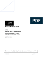 Accounting 2020 Unit 1 KTT 6 - Question Book