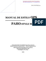 Manual de Estilo de La OPS