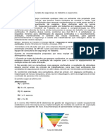 Simulado sobre segurança no trabalho e ergonomia