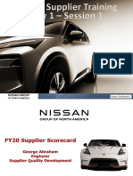 Nissan Supplier Training Day 1 Session 1 Scorecard