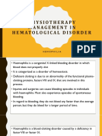 Physiotherapy Management in Hematological Disorder: Hemophilia