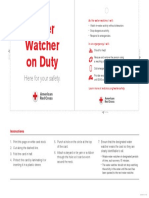 American Red Cross Water Watcher Card
