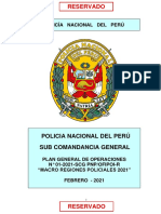 Plan General de Operaciones Macro Regiones 2021