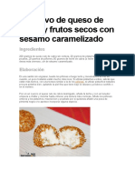 Aperitivo de Queso de Cabra y Frutos Secos Con Sésamo Caramelizado