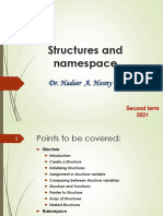 Structures and Namespace: Dr. Hadeer A. Hosny