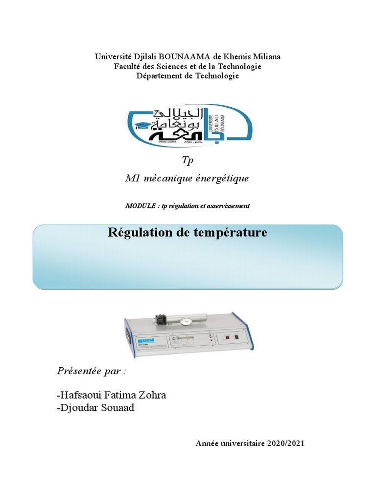 Équipé d'un dispositif automatique de régulation de température et