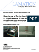 Resistance of Protective Coatings To High Pressure Water Jets For Invasive Mussel Removal