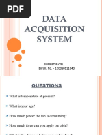 Data Acquisition System: Sumeet Patel Enroll. No. - 110050111040