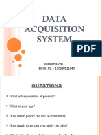 Data Acquisition System: Sumeet Patel Enroll. No. - 110050111040