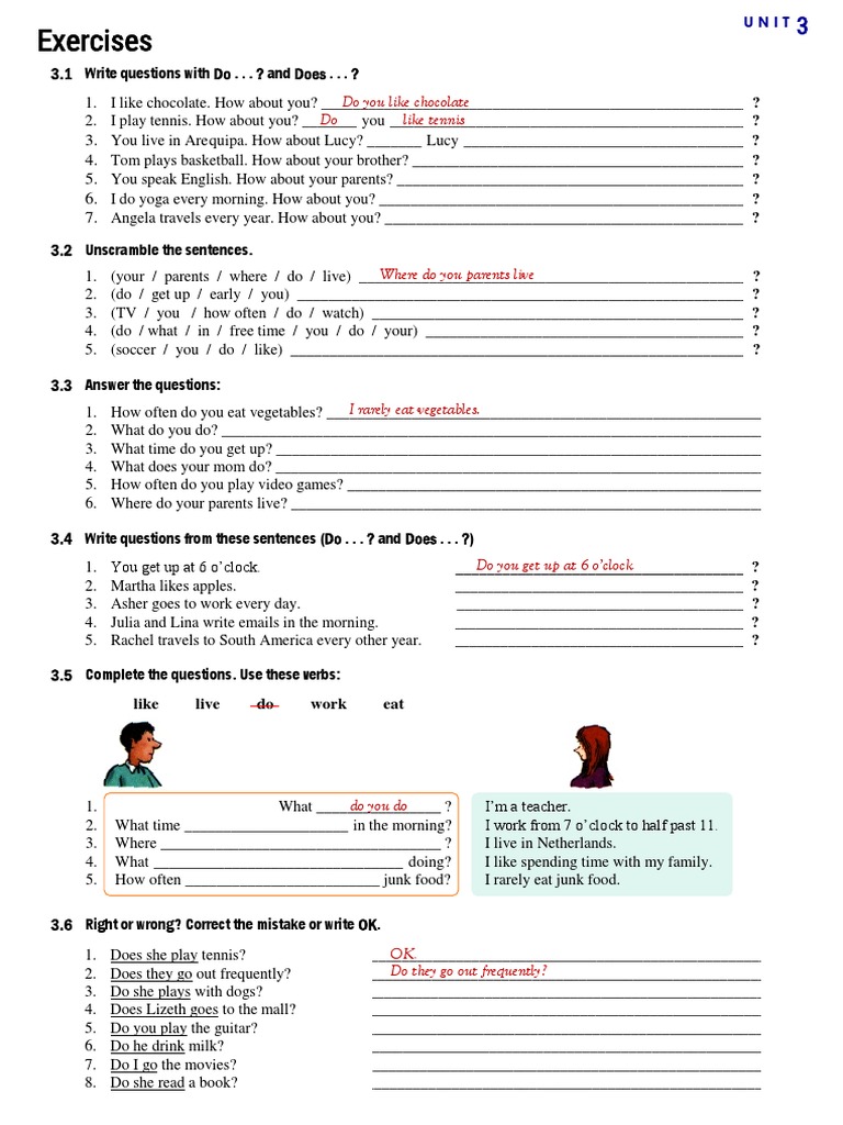English Grammar Question Exercises | PDF | Syntax | Linguistics