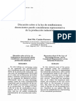 DISCUSIÓN SOBRE LA LEY DE RENDIMIENTOS DECRECIENTES